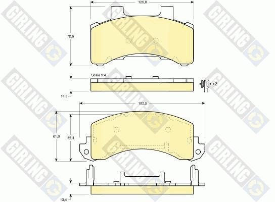 Girling 6140363 Brake Pad Set, disc brake 6140363: Buy near me in Poland at 2407.PL - Good price!