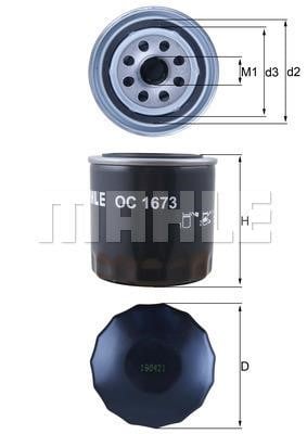 Mahle/Perfect circle OC 1673 Oil Filter OC1673: Buy near me in Poland at 2407.PL - Good price!