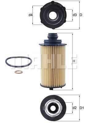 Mahle Original OX 1310D Oil Filter OX1310D: Buy near me in Poland at 2407.PL - Good price!