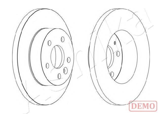 Ashika 60-00-056C Диск гальмівний передній вентильований 6000056C: Приваблива ціна - Купити у Польщі на 2407.PL!
