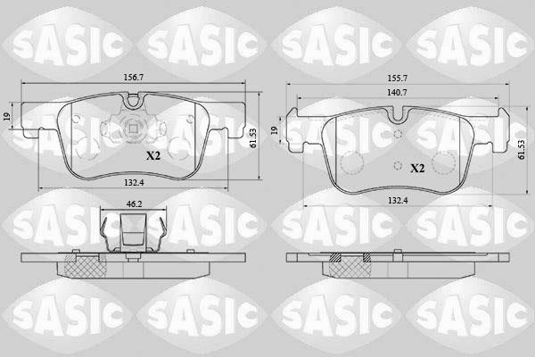 Sasic 6216200 Тормозные колодки дисковые, комплект 6216200: Отличная цена - Купить в Польше на 2407.PL!