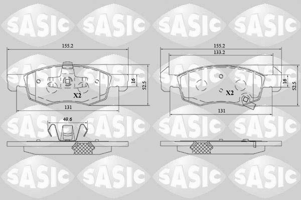 Sasic 6216203 Brake Pad Set, disc brake 6216203: Buy near me in Poland at 2407.PL - Good price!