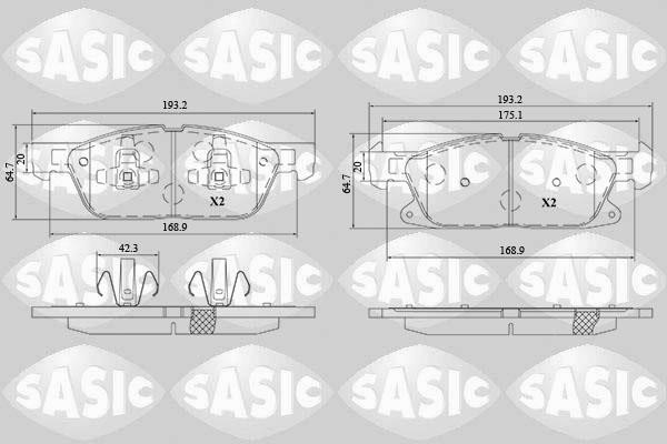 Sasic 6216211 Тормозные колодки дисковые, комплект 6216211: Отличная цена - Купить в Польше на 2407.PL!