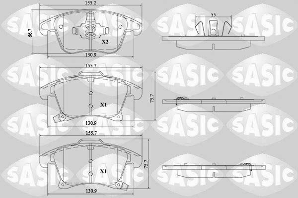 Sasic 6216212 Brake Pad Set, disc brake 6216212: Buy near me in Poland at 2407.PL - Good price!