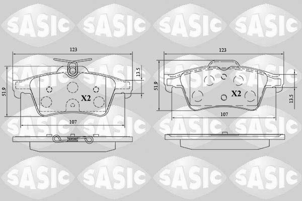 Sasic 6210088 Brake Pad Set, disc brake 6210088: Buy near me in Poland at 2407.PL - Good price!