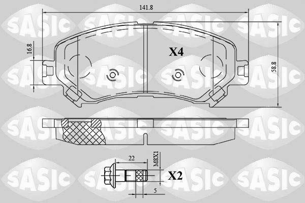 Sasic 6214045 Brake Pad Set, disc brake 6214045: Buy near me in Poland at 2407.PL - Good price!