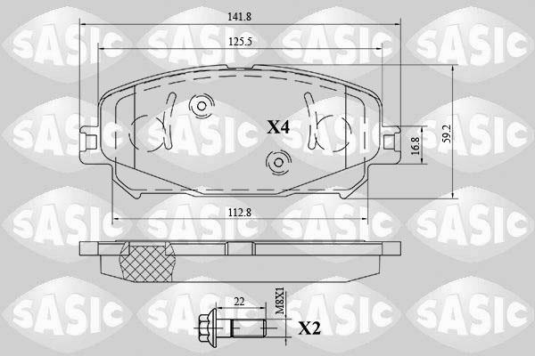 Sasic 6214046 Гальмівні колодки, комплект 6214046: Приваблива ціна - Купити у Польщі на 2407.PL!