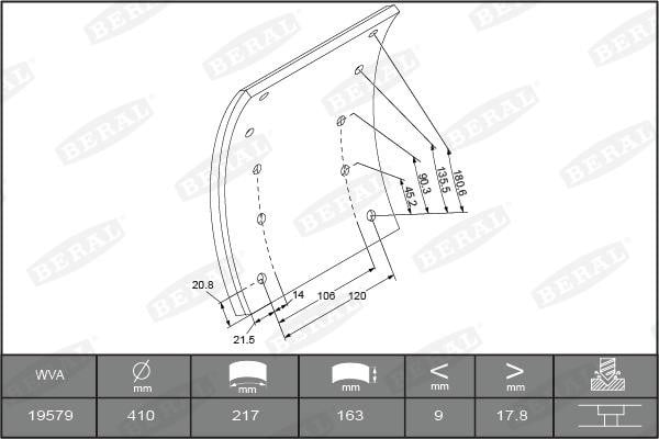 Beral 1957918000016166 Brake lining set 1957918000016166: Buy near me at 2407.PL in Poland at an Affordable price!