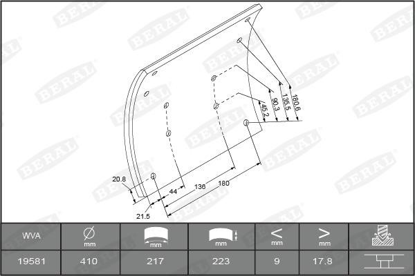 Beral 1958117500016166 Trommelbremsbelagsatz 1958117500016166: Kaufen Sie zu einem guten Preis in Polen bei 2407.PL!