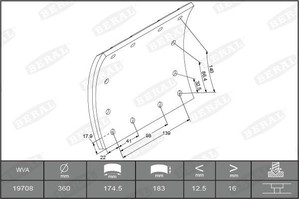 Beral 1970816250016495 Trommelbremsbelagsatz 1970816250016495: Kaufen Sie zu einem guten Preis in Polen bei 2407.PL!