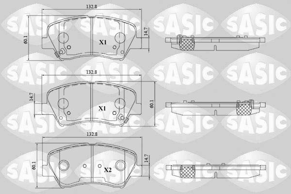 Sasic 6216195 Тормозные колодки дисковые, комплект 6216195: Отличная цена - Купить в Польше на 2407.PL!