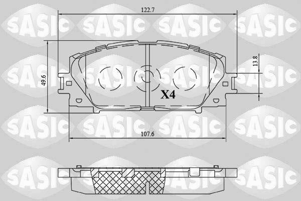 Sasic 6216201 Brake Pad Set, disc brake 6216201: Buy near me in Poland at 2407.PL - Good price!