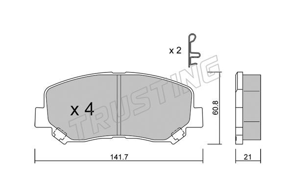 Trusting 985.1 Brake Pad Set, disc brake 9851: Buy near me in Poland at 2407.PL - Good price!