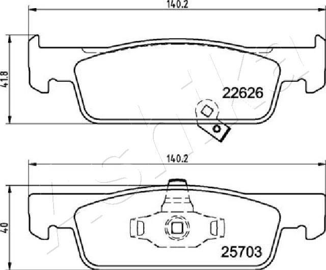 Ashika 50-0M-M01 Scheibenbremsbeläge, Set 500MM01: Kaufen Sie zu einem guten Preis in Polen bei 2407.PL!