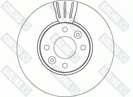 Girling 6042671 Front brake disc ventilated 6042671: Buy near me in Poland at 2407.PL - Good price!