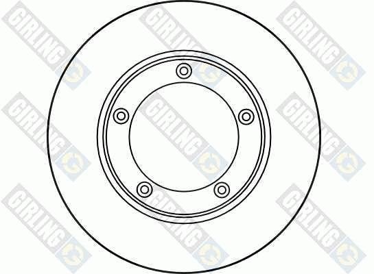 Girling 6012093 Unventilated front brake disc 6012093: Buy near me in Poland at 2407.PL - Good price!