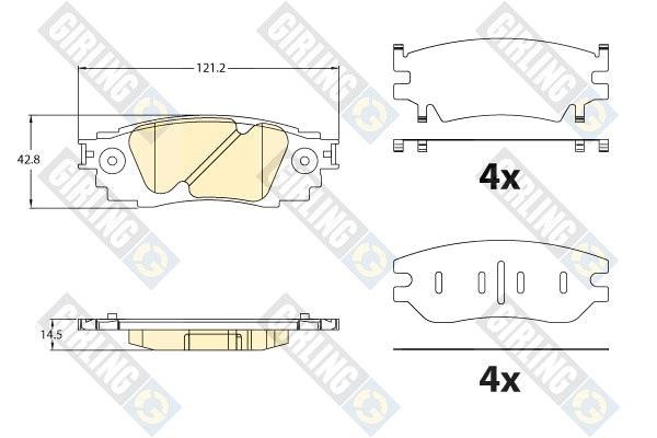 Girling 6121836 Тормозные колодки дисковые, комплект 6121836: Отличная цена - Купить в Польше на 2407.PL!