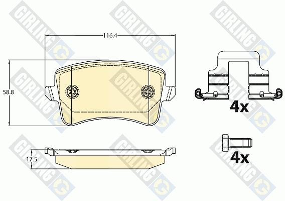 Girling 6121071 Scheibenbremsbeläge, Set 6121071: Kaufen Sie zu einem guten Preis in Polen bei 2407.PL!