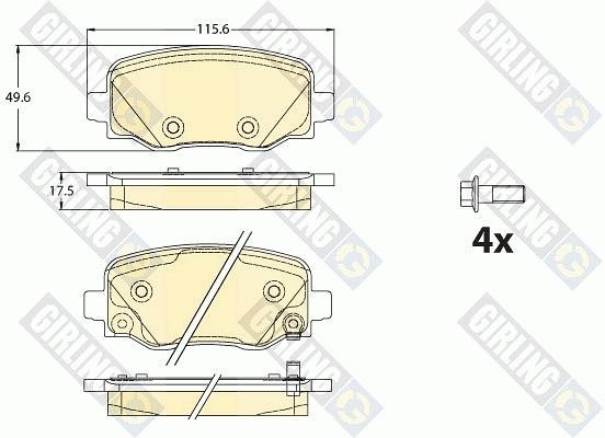 Girling 6121161 Brake Pad Set, disc brake 6121161: Buy near me in Poland at 2407.PL - Good price!