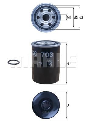 Mahle/Behr KC 703D Fuel filter KC703D: Buy near me in Poland at 2407.PL - Good price!