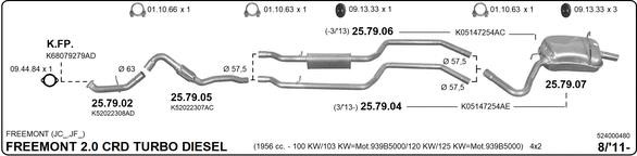 Imasaf 524000480 Exhaust system 524000480: Buy near me in Poland at 2407.PL - Good price!