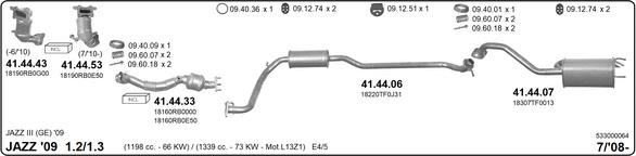 Imasaf 533000064 Exhaust system 533000064: Buy near me in Poland at 2407.PL - Good price!