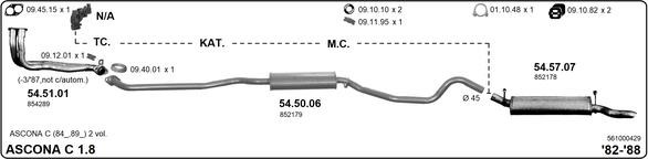 Imasaf 561000429 Exhaust system 561000429: Buy near me in Poland at 2407.PL - Good price!