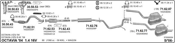 Imasaf 575000054 Exhaust system 575000054: Buy near me in Poland at 2407.PL - Good price!