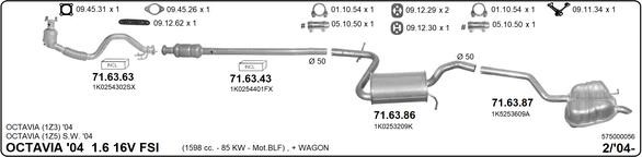 Imasaf 575000056 Система выпуска отработаных газов 575000056: Отличная цена - Купить в Польше на 2407.PL!