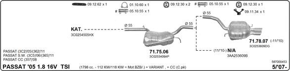 Imasaf 587000453 Exhaust system 587000453: Buy near me in Poland at 2407.PL - Good price!