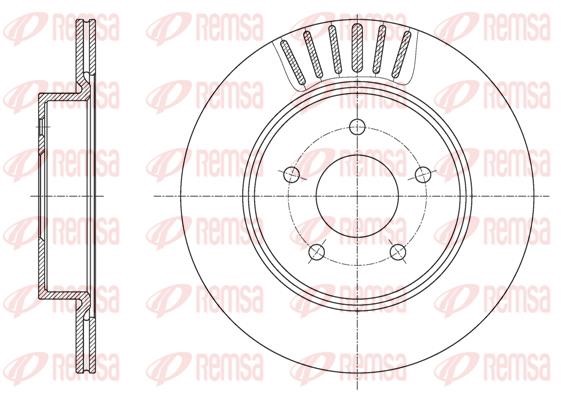 Kawe 6162310 Rear ventilated brake disc 6162310: Buy near me at 2407.PL in Poland at an Affordable price!