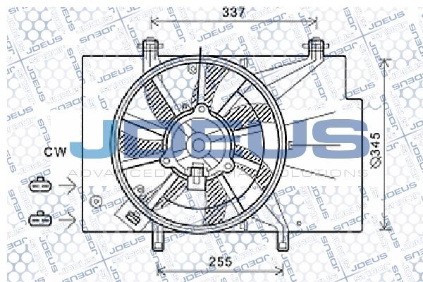 J. Deus EV0120360 Вентилятор радиатора охлаждения EV0120360: Отличная цена - Купить в Польше на 2407.PL!