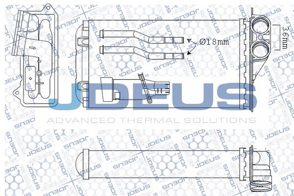 J. Deus M-2070160 Heat Exchanger, interior heating M2070160: Buy near me in Poland at 2407.PL - Good price!