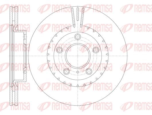 Kawe 61722 10 Front brake disc ventilated 6172210: Buy near me in Poland at 2407.PL - Good price!