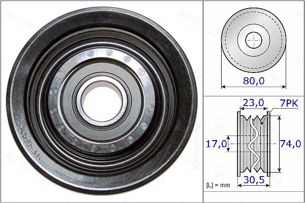 Autex 654874 V-ribbed belt tensioner (drive) roller 654874: Buy near me in Poland at 2407.PL - Good price!