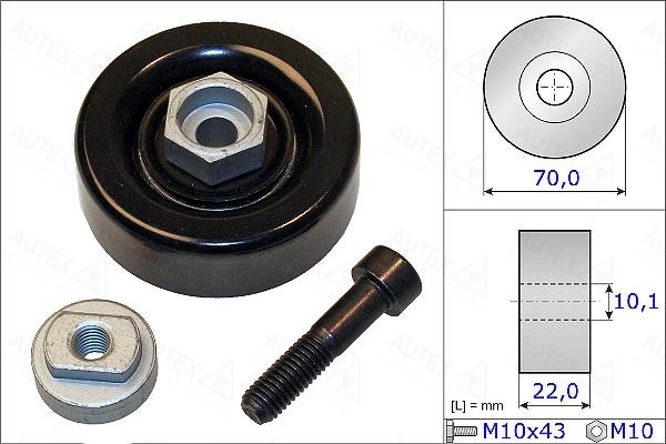 Autex 654890 V-ribbed belt tensioner (drive) roller 654890: Buy near me in Poland at 2407.PL - Good price!