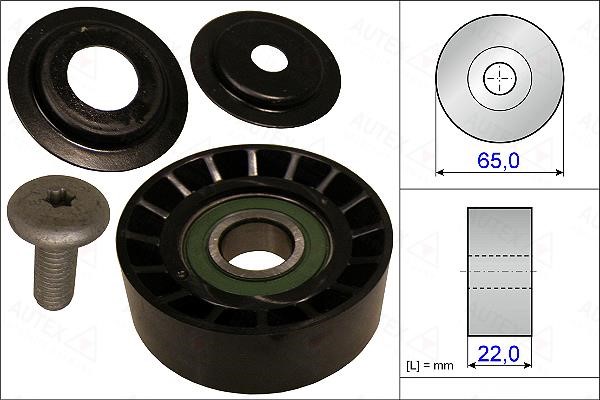 Autex 654900 V-ribbed belt tensioner (drive) roller 654900: Buy near me in Poland at 2407.PL - Good price!