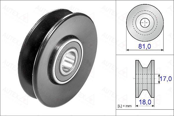 Autex 654927 Deflection/Guide Pulley, V-ribbed belt 654927: Buy near me in Poland at 2407.PL - Good price!