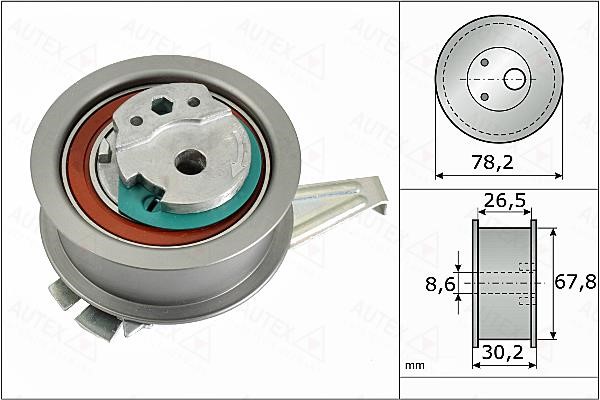 Autex 655076 Tensioner pulley, timing belt 655076: Buy near me at 2407.PL in Poland at an Affordable price!