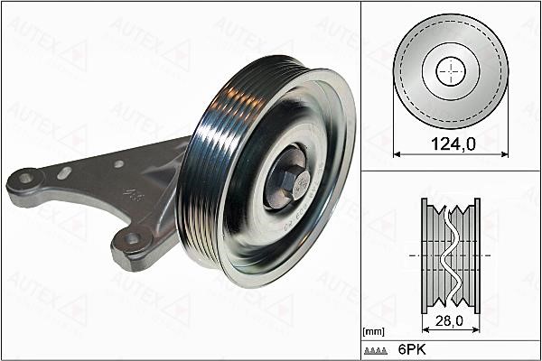 Autex 655079 V-ribbed belt tensioner (drive) roller 655079: Buy near me in Poland at 2407.PL - Good price!