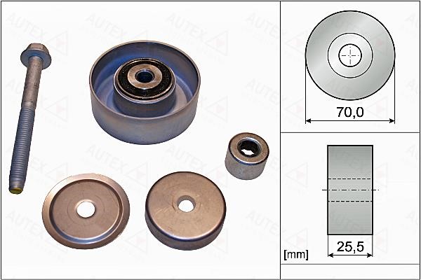 Autex 655090 V-ribbed belt tensioner (drive) roller 655090: Buy near me in Poland at 2407.PL - Good price!