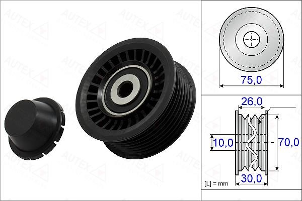 Autex 654979 V-ribbed belt tensioner (drive) roller 654979: Buy near me in Poland at 2407.PL - Good price!