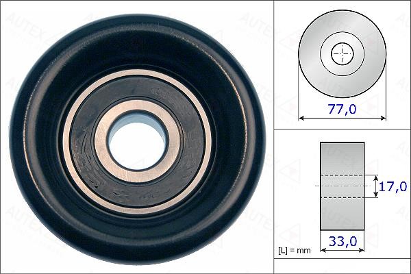 Autex 654983 V-ribbed belt tensioner (drive) roller 654983: Buy near me in Poland at 2407.PL - Good price!