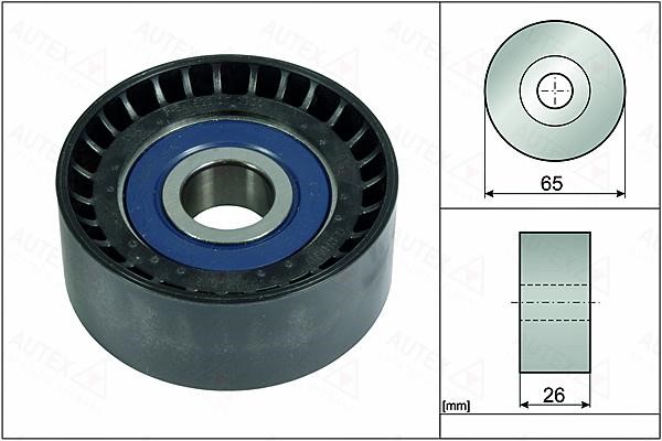Autex 655114 V-ribbed belt tensioner (drive) roller 655114: Buy near me in Poland at 2407.PL - Good price!