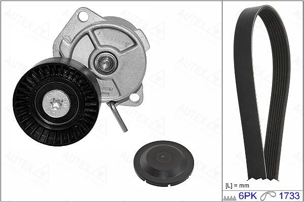 Autex 702390 Drive belt kit 702390: Buy near me at 2407.PL in Poland at an Affordable price!