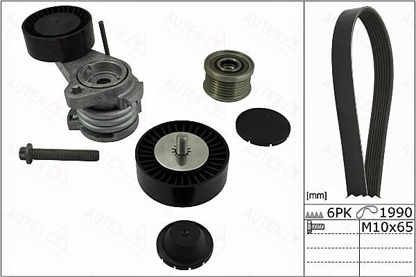 Autex 702862 Drive belt kit 702862: Buy near me in Poland at 2407.PL - Good price!