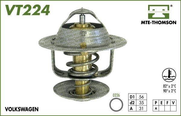 MTE-Thomson VT22482 Thermostat, coolant VT22482: Buy near me in Poland at 2407.PL - Good price!