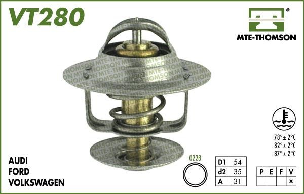 MTE-Thomson VT28087 Thermostat, coolant VT28087: Buy near me in Poland at 2407.PL - Good price!
