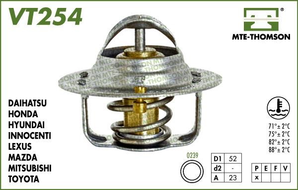 MTE-Thomson VT25482 Thermostat, coolant VT25482: Buy near me in Poland at 2407.PL - Good price!