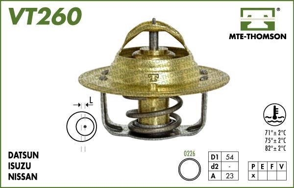MTE-Thomson VT260.71 Thermostat, coolant VT26071: Buy near me in Poland at 2407.PL - Good price!